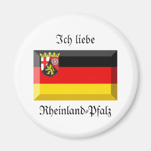 Rheinland-Pfalz Vlag Gem Magneet