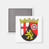 Rheinland-Pfalz Wappen Magneet (Voorkant / Achterkant)