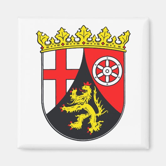 Rheinland-Pfalz Wappen Magneet (Voorkant)
