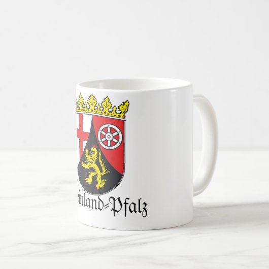Rheinland-Pfalz Wappen Wapenstaart Koffiemok (Voorkant rechts)