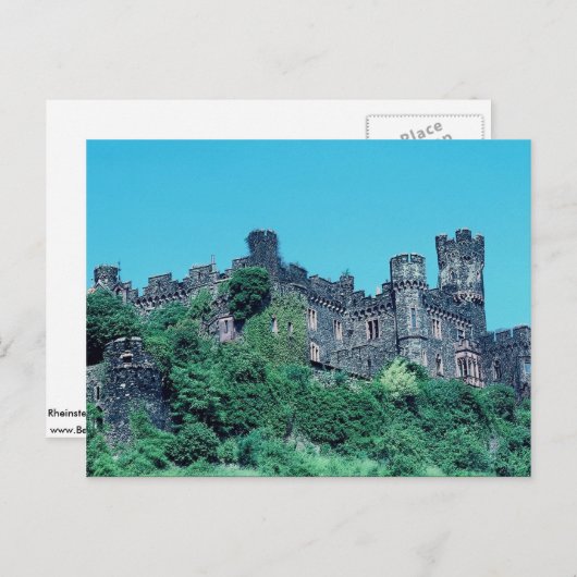 Rheinstein Castle, Rhine River, Duitsland Briefkaart (Voorkant / Achterkant)