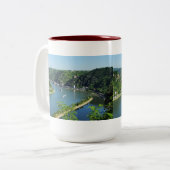 Rheintal an der Loreley Tweekleurige Koffiemok (Voorkant links)