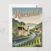 Rheintal Rijndal Duitsland Briefkaart (Voorkant / Achterkant)