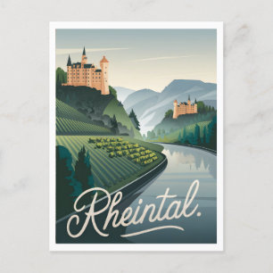 Rheintal Rijndal Duitsland vintage Briefkaart
