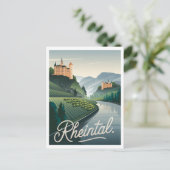 Rheintal Rijndal Duitsland vintage Briefkaart (Staand voorkant)