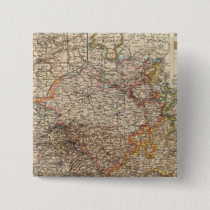 Rhenish Prussia, Westphalia, HesseNassau Vierkante Button 5,1 Cm