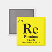 Rhenium Periodic Table Magneet (Voorkant / Achterkant)