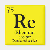 Rhenium Periodic Table Magneet (Voorkant)