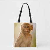 Rhesus Macaque Baby (Macaca Mulatta) | Sariska Tote Bag (Voorkant)