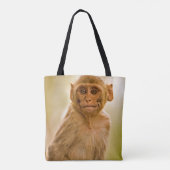 Rhesus Macaque Baby (Macaca Mulatta) | Sariska Tote Bag (Achterkant)