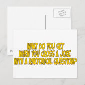 Rhetorische grap briefkaart (Voorkant / Achterkant)