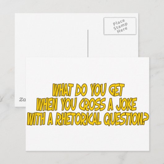 Rhetorische grap briefkaart (Voorkant / Achterkant)