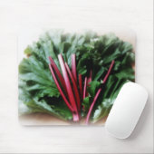 Rheubarbaaltjes en -bladeren, vers muismat (Met muis)