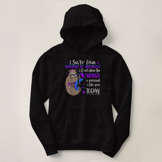 Rheumatoid Arthritis Awareness Costume Sloth Gift  Hoodie (Design voorkant)