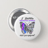 Rheumatoid Arthritis Awareness Month Ribbon Gifts Ronde Button 5,7 Cm (Voorkant /achterkant)