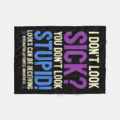 Rheumatoid Arthritis Awareness Quote I Don't Look  Fleece Deken (Voorkant (Horizontaal))