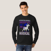 Rheumatoid Arthritis Warrior Magical Unicorn Purpl T-shirt (Voorkant volledig)