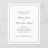 Rhianna traditionele bruiloft Bewaar de datum (Voorkant)