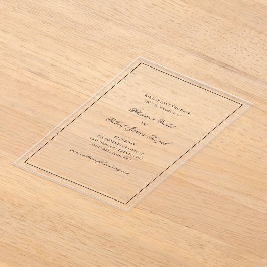 Rhianna traditionele bruiloft Bewaar de datum Acryl Uitnodigingen (Laagn)