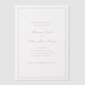 Rhianna traditionele bruiloft Bewaar de datum Vellum Uitnodigingen (Voorkant)