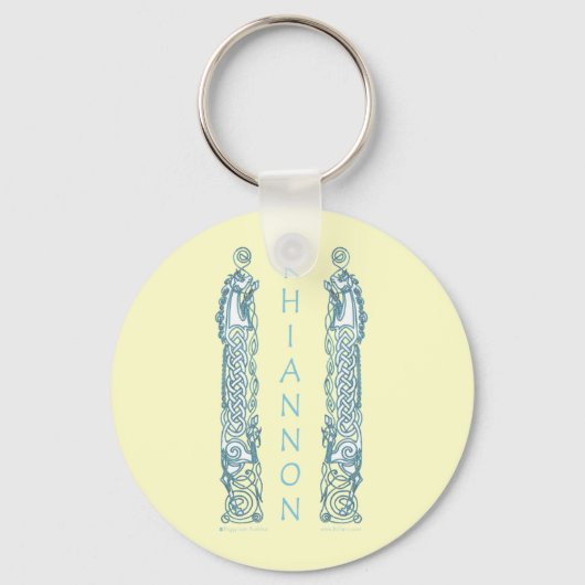 Rhiannon Celtic Horse Sleutelhanger, wit Sleutelhanger (Voorkant)