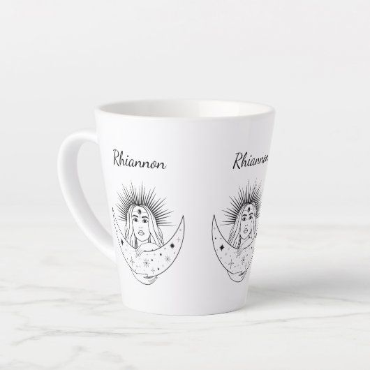 Rhiannon Celtic Welsh Moon Goddess Pagan Wicca Latte Mok (Linkerhoek)