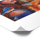 "Rhiannon" godin met vogel door Renee Lavoie Poster (Hoek)