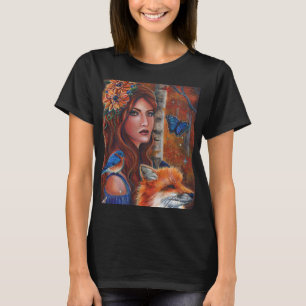 "Rhiannon" godin met vogel door Renee Lavoie T-shirt