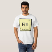 Rhiannon naam scheikunde element periodiek systeem t-shirt (Voorkant volledig)