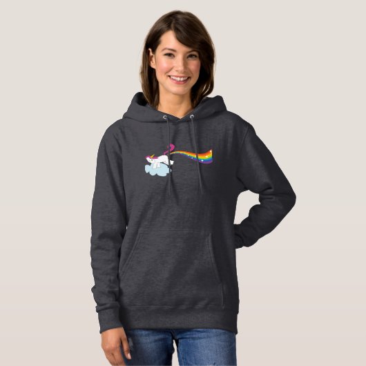 Rhiannon's regenboogvlinder hoodie (Voorkant volledig)