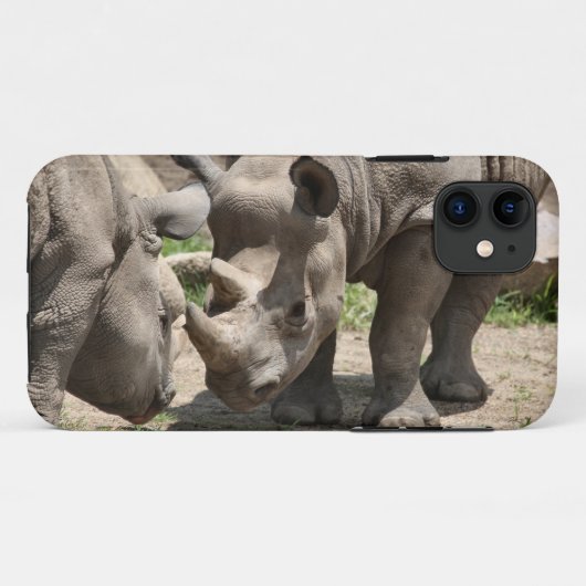 Rhinamiekduo Case-Mate iPhone Case (Achterkant (horizontaal))