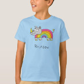 Rhinbow Rhino Rainbow Kind Boy T-Shirt (Voorkant)
