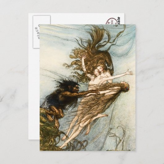 Rhine Maidens en het Briefkaart Alberich (Voorkant / Achterkant)
