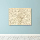 Rhine River Valley, Frankrijk Canvas Afdruk (Insitu (Houten vloer))