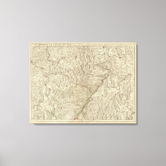 Rhine River Valley, Frankrijk Canvas Afdruk (Voorkant)