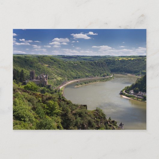 Rhine Valley - Castle Katz briefkaart (Voorkant)