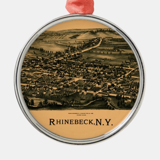 Rhinebeck 1890 metalen ornament (Voorkant)