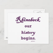 Rhinebeck, mijn geschiedenis begint hier. briefkaart (Voorkant / Achterkant)
