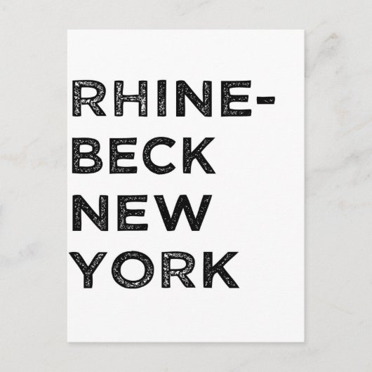 RHINEBECK NEW YORK BRIEFKAART (Voorkant)