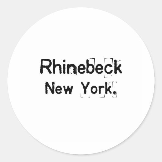 Rhinebeck New York Vuil Ronde Sticker (Voorkant)
