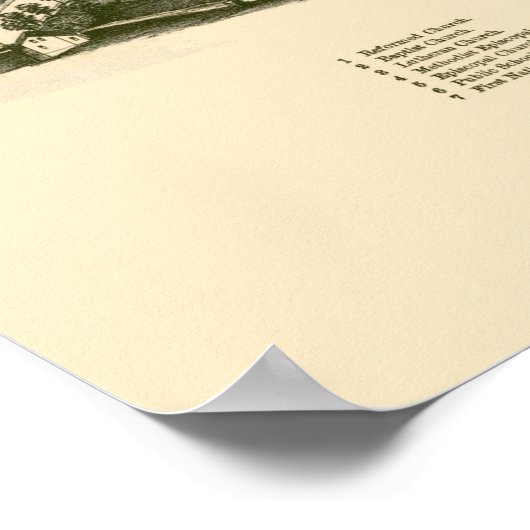 Rhinebeck, NY Panoramic Map - 1890 Poster (Hoek)