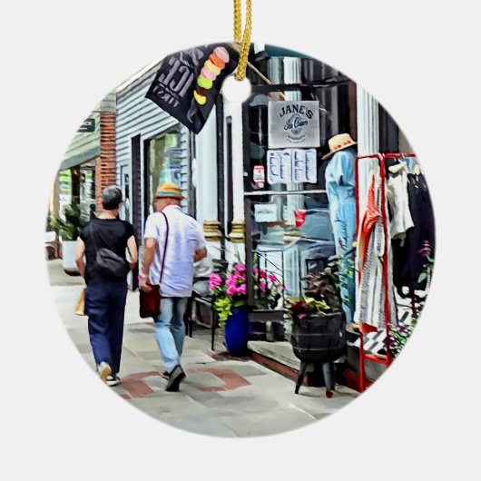 Rhinebeck NY - Winkelen op Market Street Keramisch Ornament (Voorkant)