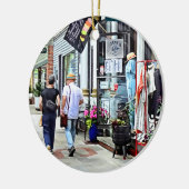 Rhinebeck NY - Winkelen op Market Street Keramisch Ornament (Links)