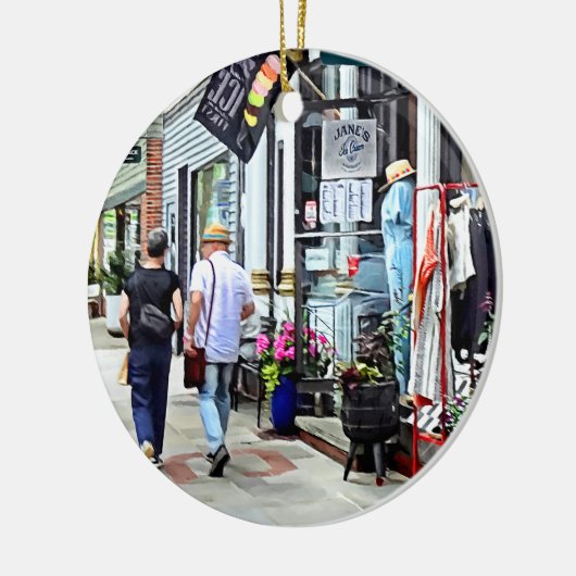 Rhinebeck NY - Winkelen op Market Street Keramisch Ornament (Links)