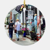 Rhinebeck NY - Winkelen op Market Street Keramisch Ornament (Achterkant)