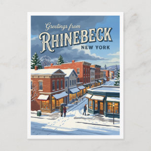 Rhinebeck Village Center, Hudson Valley Briefkaart