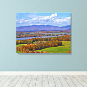 Rhinecliff Bridge in de herfst Canvas Afdruk (Insitu (Houten vloer))