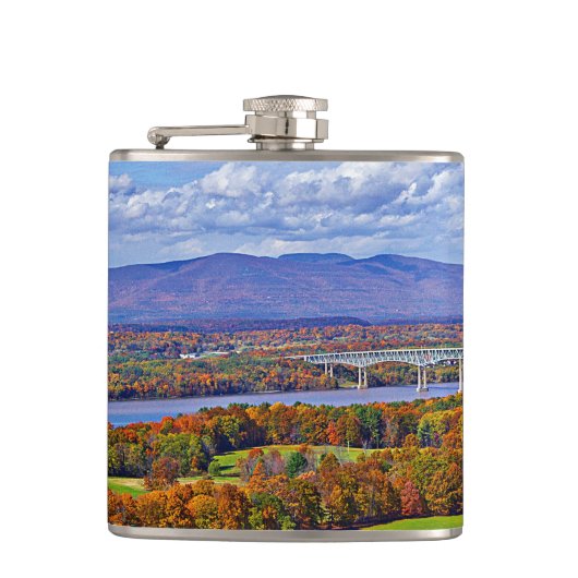 Rhinecliff Bridge in de herfst Heupfles (Voorkant)