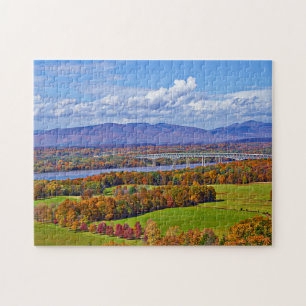 Rhinecliff Bridge in de herfst Legpuzzel