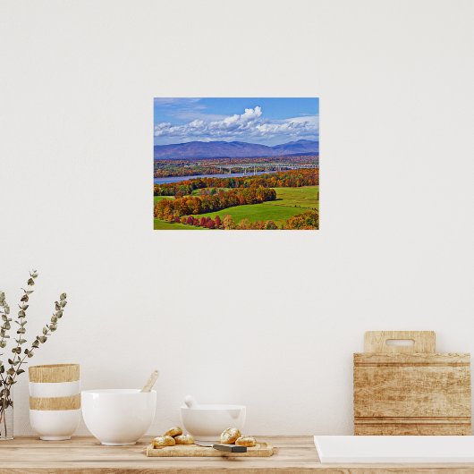 Rhinecliff Bridge in de herfst Poster (Keuken)